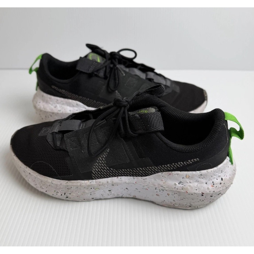 Nike Crater Impact Black Green Running Shoes Womens US 9.5 CW2386-001